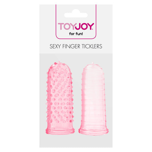 ToyJoy Sexy Finger Ticklers Pink 3.5" - Textured TPR Devotion