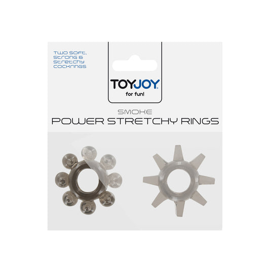 ToyJoy Power Stretchy Cock Rings - Dual Texture Set