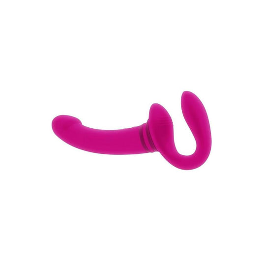 Gender X Sharing Is Caring Rechargeable Silicone Dual Vibrator 8.62" Pink - 10 Modes 2 Motors Submersible USB