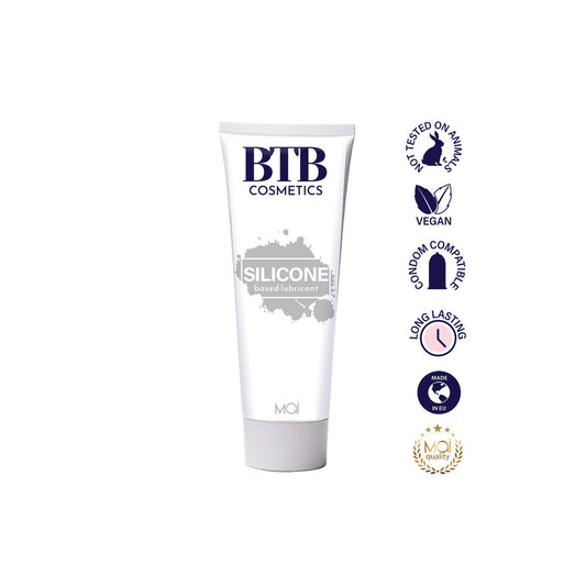 BTB Silicone Based Lubricant 100ml - Long-Lasting Waterproof Vegan Condom Compatible