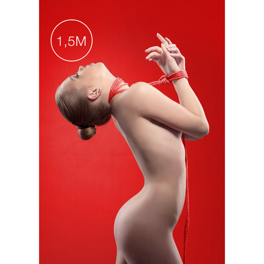 Ouch 1.5 Meters Kinbaku Mini Rope Red - Soft Nylon Bondage Devotion