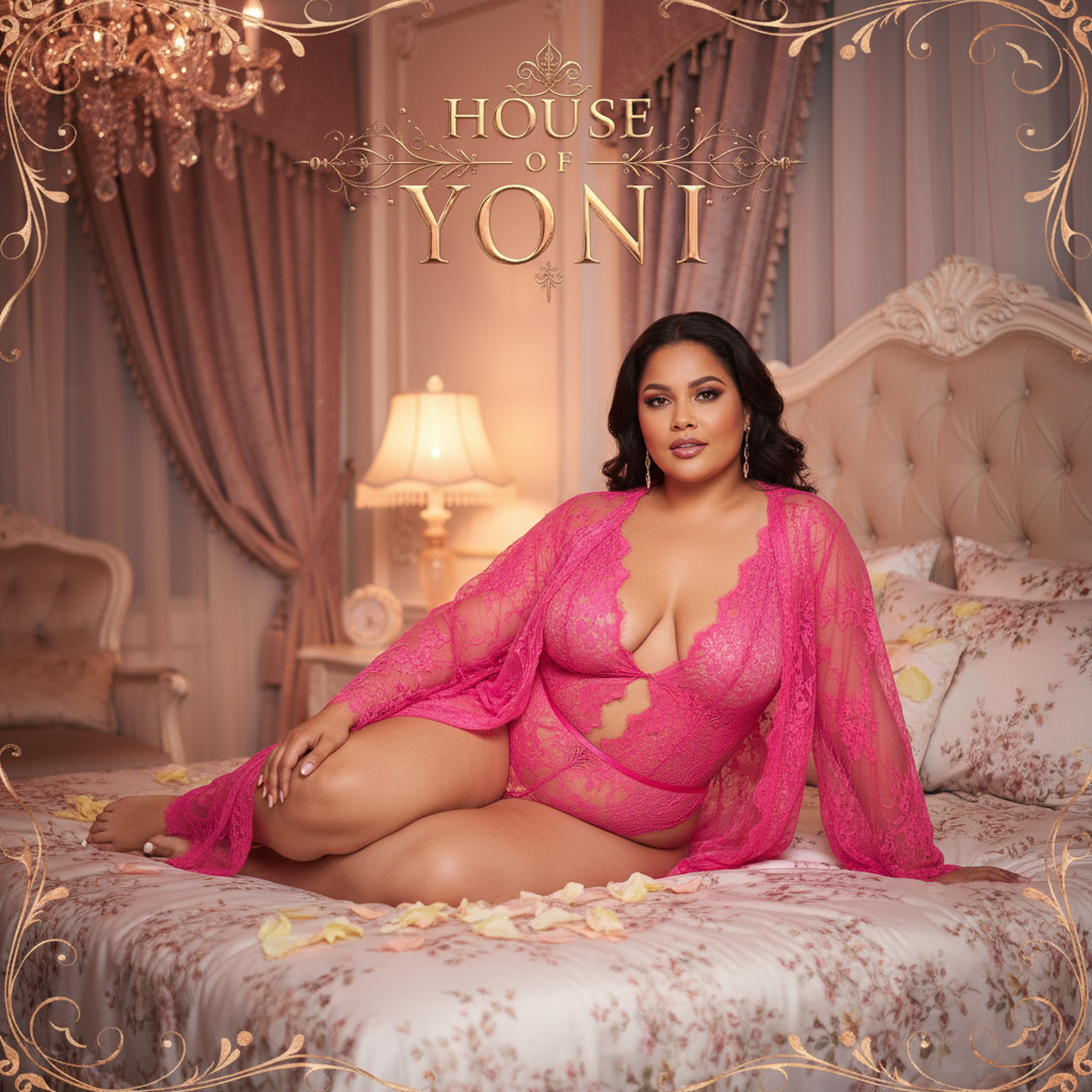 Leg Avenue Floral Lace Teddy and Robe Set Lifestyle Banner with House of Yoni Logo - 16:9
