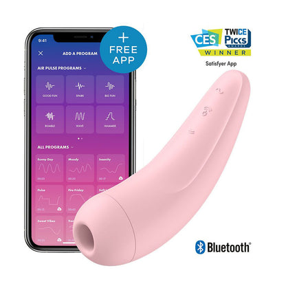 Curvy 2+ APP - Connected Pressure Wave Clitoral Awakener in Pink by Satisfyer