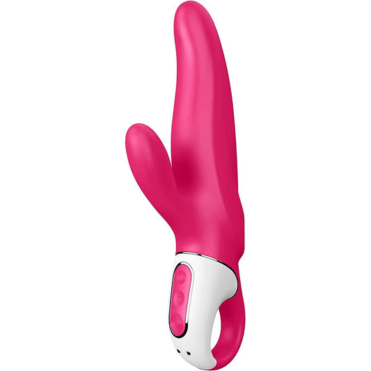 Satisfyer Vibes Mr. Rabbit Rechargeable Vibrator 9" - 12-Mode Pink Silicone