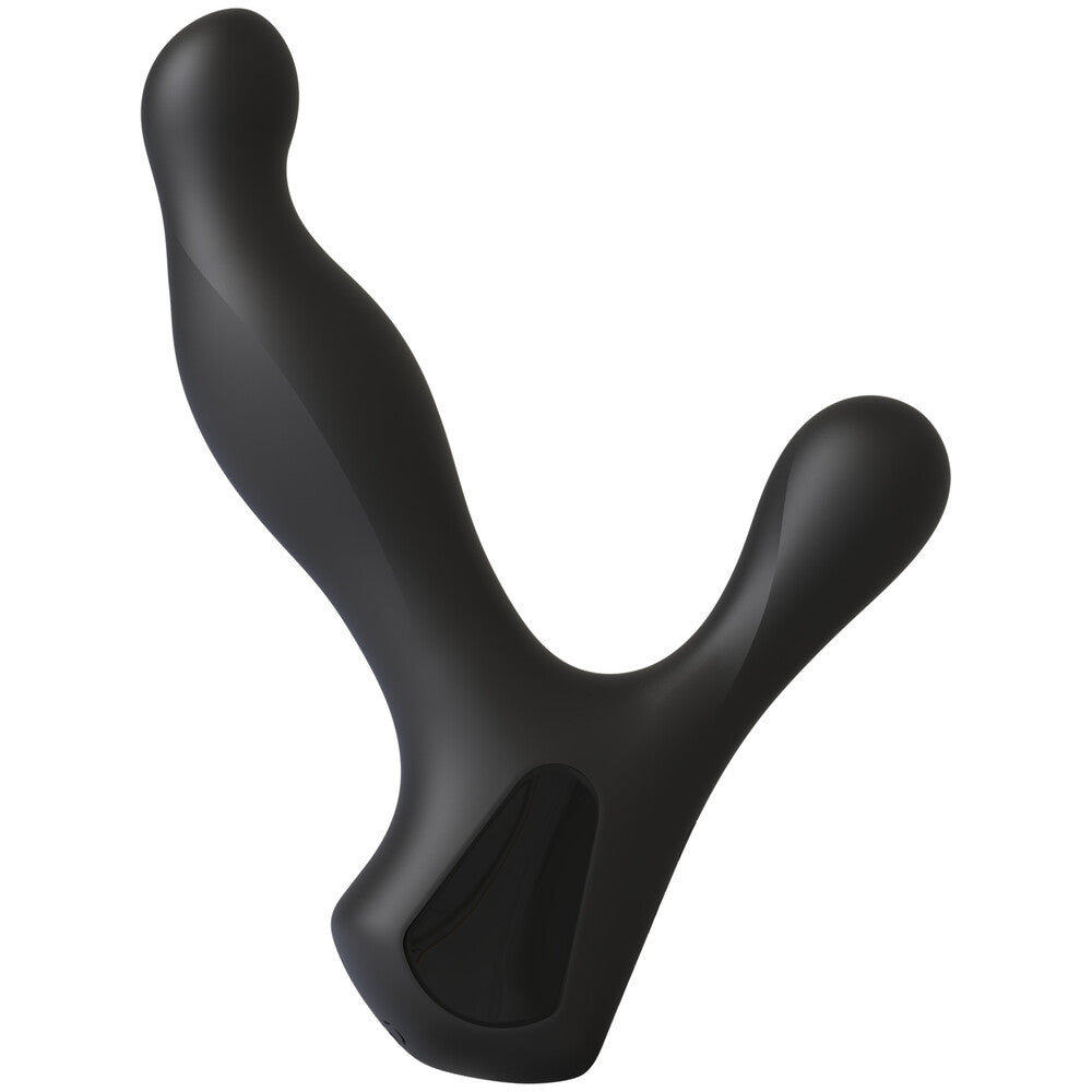 OptiMale Rimming Prostate Massager 7" Black - 10 Functions Rotating Ridges USB