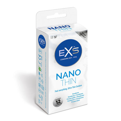 EXS Nano Thin Condoms 12 Pack - Ultra Sensation Devotion