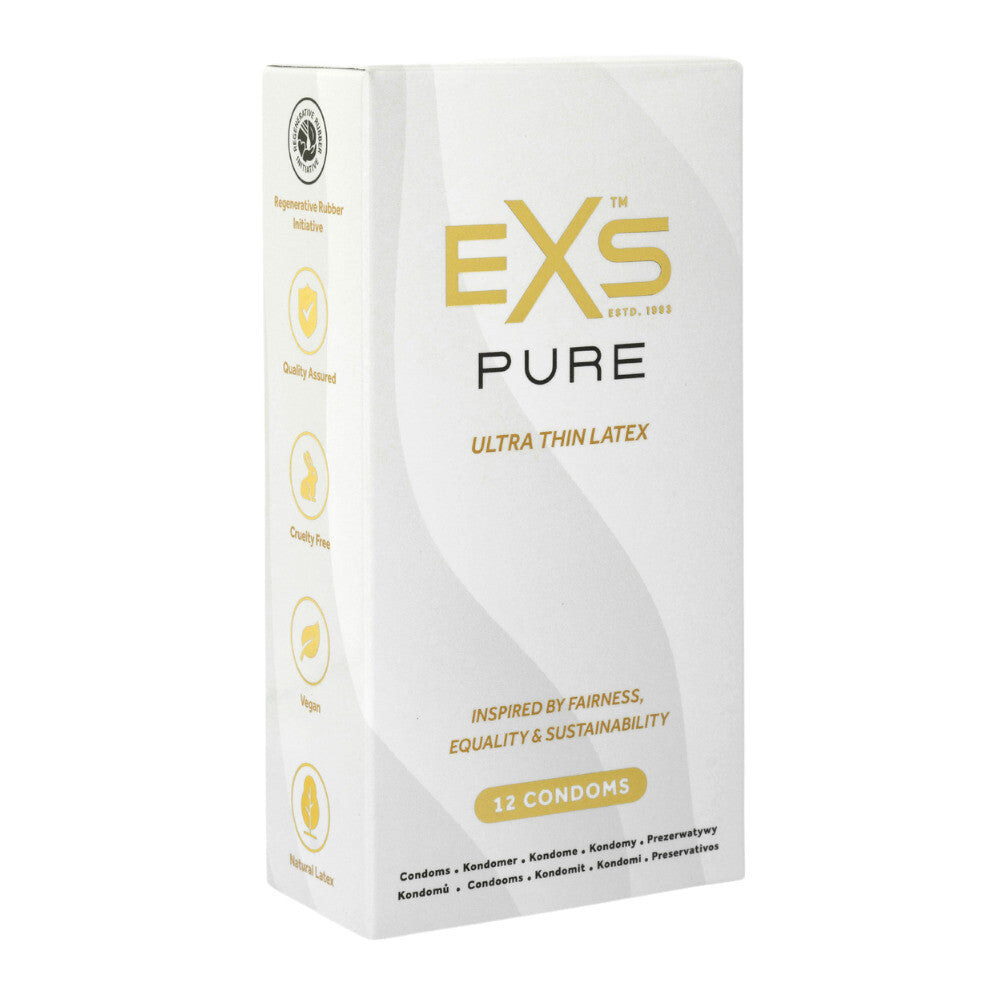 EXS Pur Ultra Thin Latex Condoms 12 Pack - Pure Protection Devotion