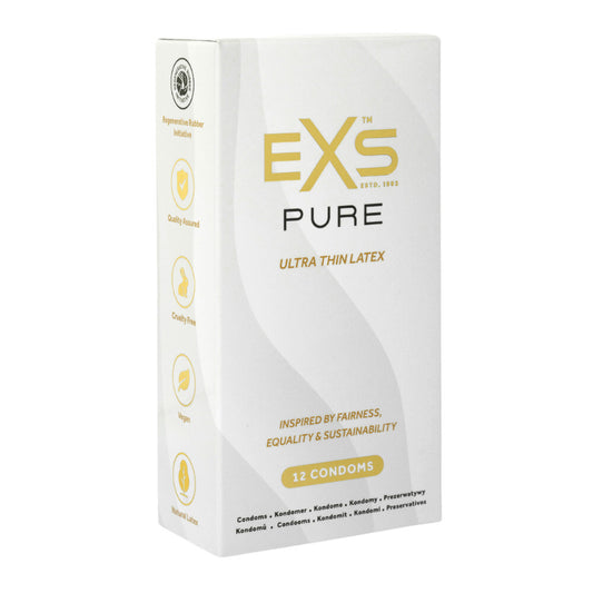 EXS Pur Ultra Thin Latex Condoms 12 Pack - Pure Protection Devotion