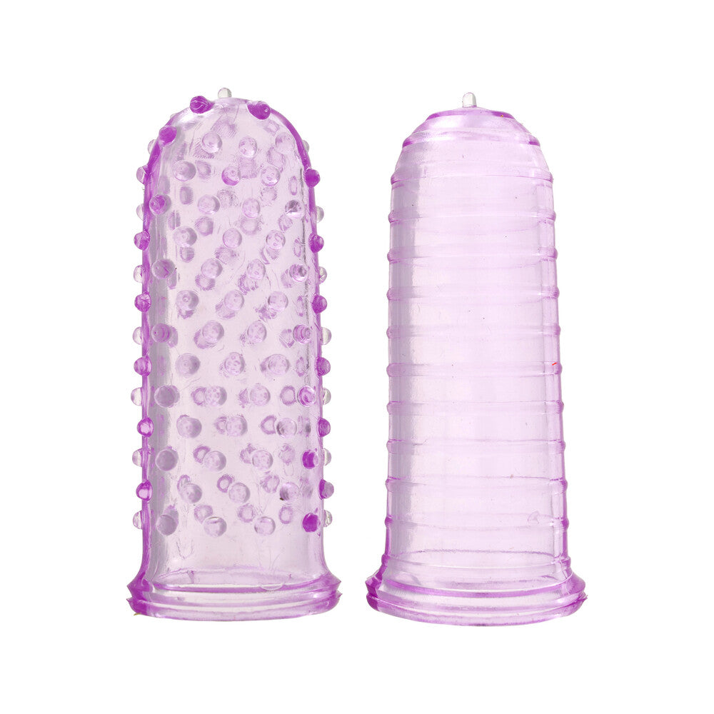 ToyJoy Sexy Finger Ticklers Purple 3.5" - Textured TPR Devotion