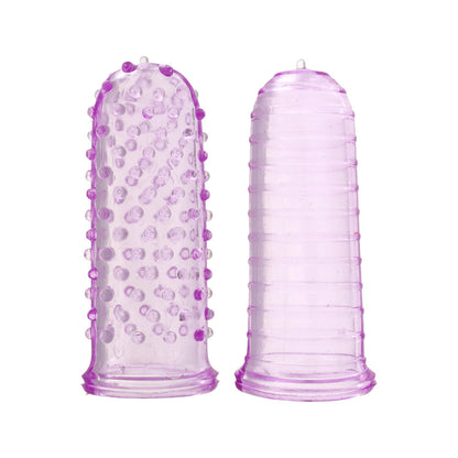 ToyJoy Sexy Finger Ticklers Purple 3.5" - Textured TPR Devotion