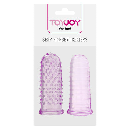 ToyJoy Sexy Finger Ticklers Purple 3.5" - Textured TPR Devotion
