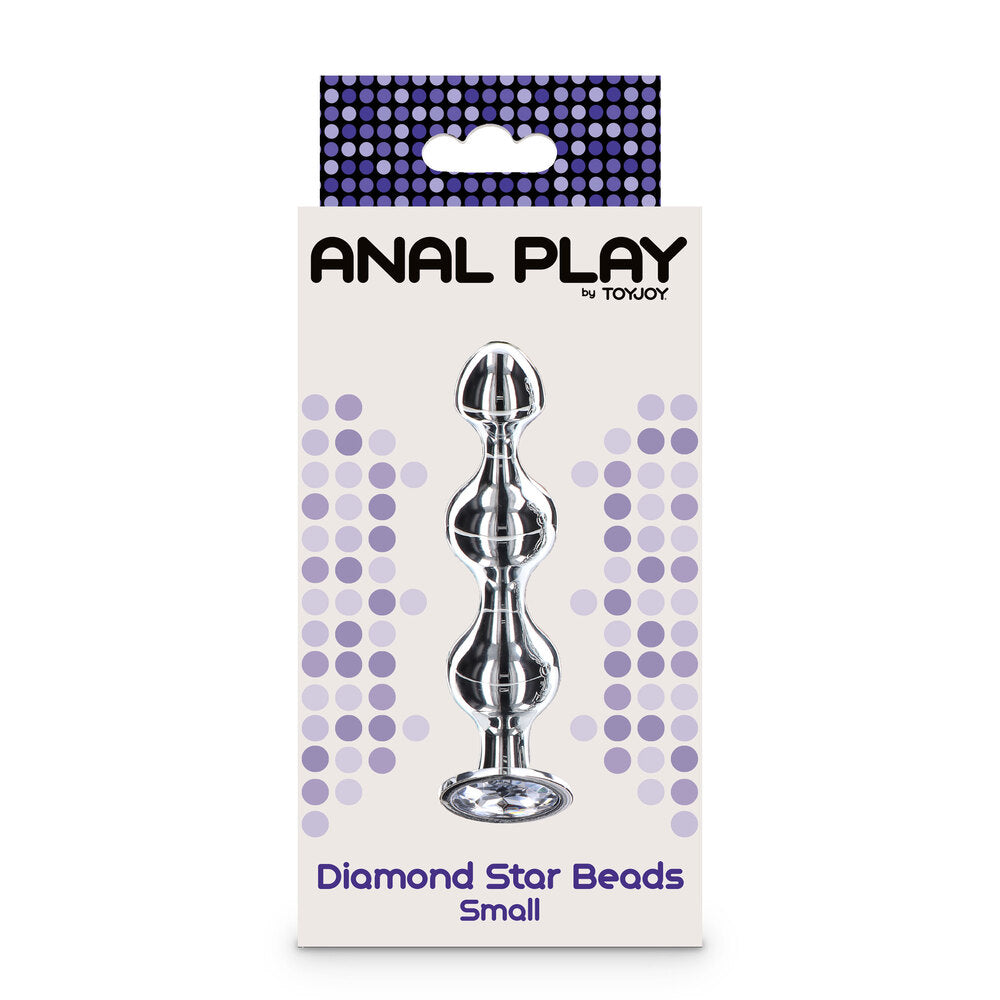 Diamond Star Beads Small 4" Silver - 3 Size-Increasing Beads Jewel Base Aluminium