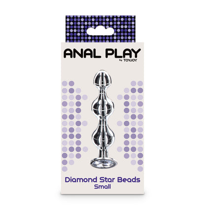 Diamond Star Beads Small 4" Silver - 3 Size-Increasing Beads Jewel Base Aluminium
