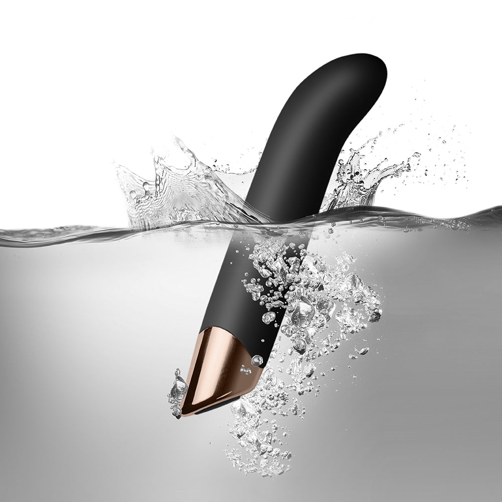 Rocks Off Chaiamo 6.5" Black - Ergonomic Angled G-Spot with 10 Functions