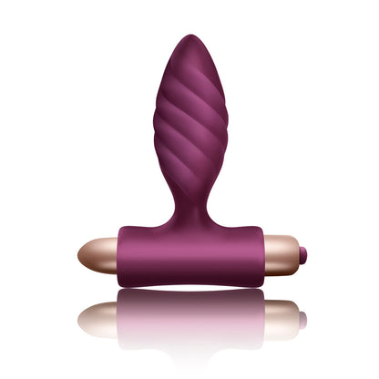 Rocks Off Oryx Twisted Anal Plug 4.05 Inches Purple - Beginner Devotion
