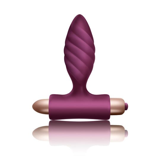 Rocks Off Oryx Twisted Anal Plug 4.05 Inches Purple - Beginner Devotion
