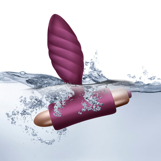 Rocks Off Oryx Twisted Anal Plug 4.05 Inches Purple - Beginner Devotion