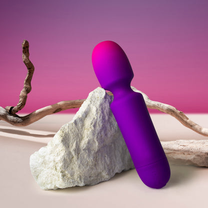 Rocks Off GloGirl Wand Massager 6.65" Purple - 10 Functions Waterproof Devotion