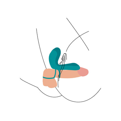 Xocoon Couples Vibrator Ring Green - 7 Rumbly Vibrations USB Rechargeable Extended