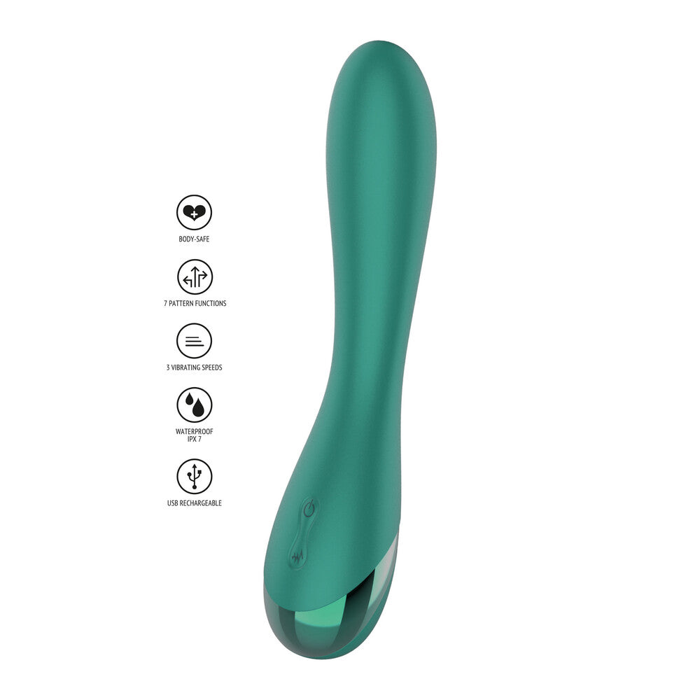 Xocoon Timeless Love 7.4" Green - Flexible G-Spot with Power Boost