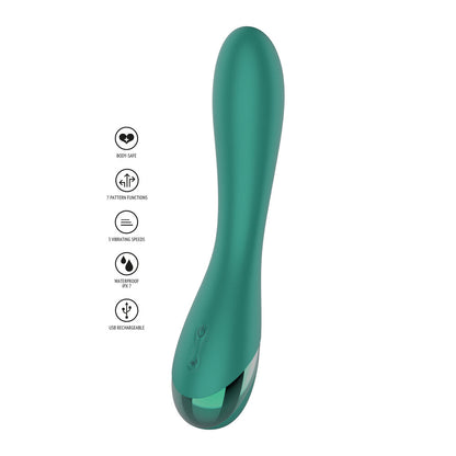 Xocoon Timeless Love 7.4" Green - Flexible G-Spot with Power Boost