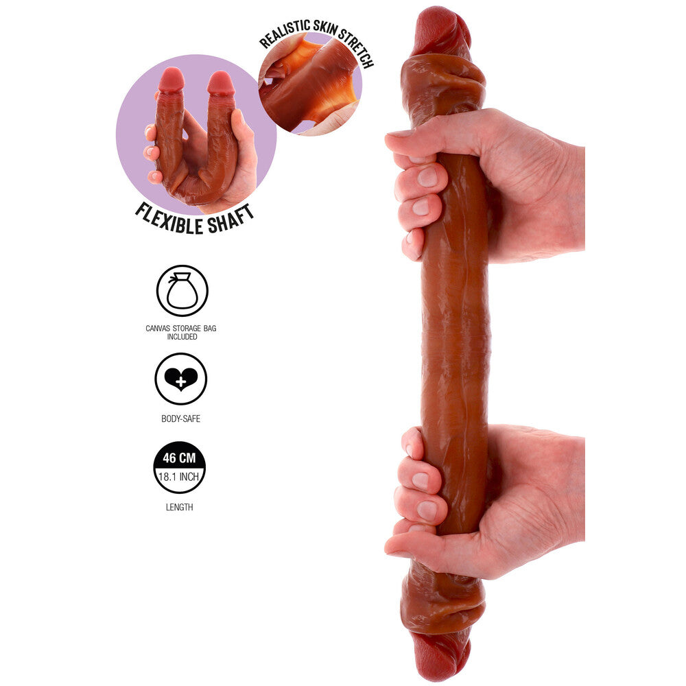 ToyJoy Silicone Foreskin - 18 Inch Double Dong for Shared Pleasure