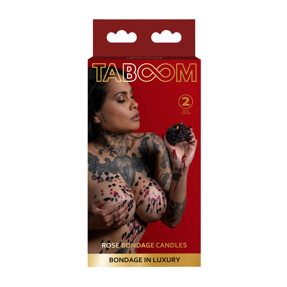 Rose-Shaped Low Temperature Bondage Candles 2-Pack - Taboom Devotion
