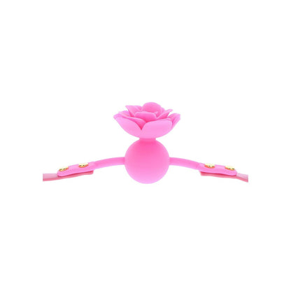 Taboom Malibu Rose Ball Gag Pink - Adjustable Strap Silicone Mouth Restraint