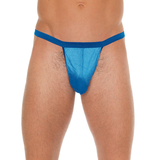 Rimba Blue Pouch G-String - Throat Chakra Minimal Men's Underwear