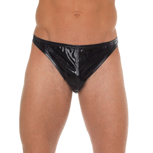Rimba Black Shiny G-String - Minimal Coverage Men's Underwear