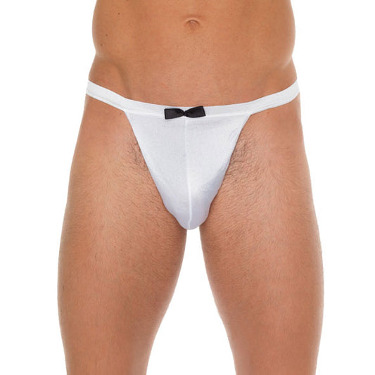Rimba Waiter G-String - White Minimal Coverage Men's Underwear