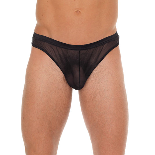 Rimba Black Mesh G-String - Sheer Minimal Men's Underwear