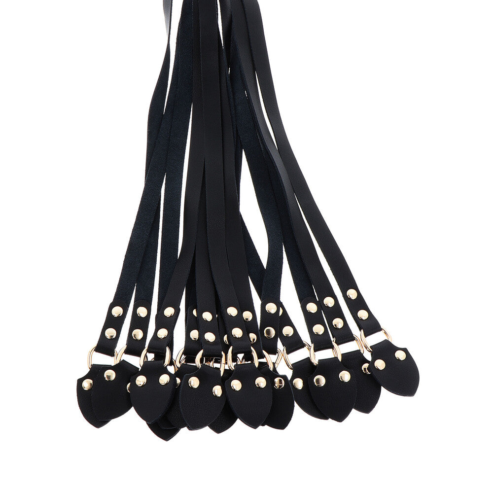 Hidden Desire Masters - Real Leather Cat-o-Nine Whip with Studded Tails
