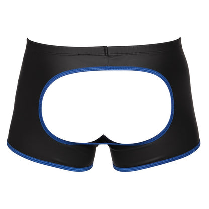Svenjoyment Black Matte Open Pants with Blue Accents - Provocative Access Men's Underwear