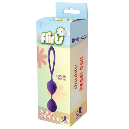 Flirts Kegel Balls Purple 17cm - Double Ball Flexible Drawstring Silicone