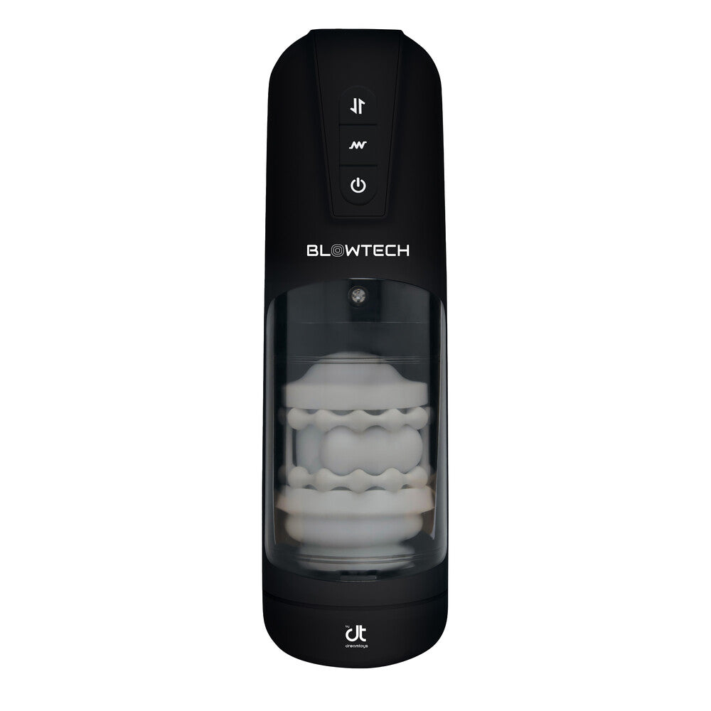 Blowtech Auto Stroker Machine White - 7 Thrusting 3 Vibration USB LED Removable Sleeve Lifelike