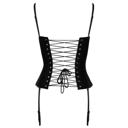 Black Satin Overbust Corset with Shaping Rods - Party Elegance