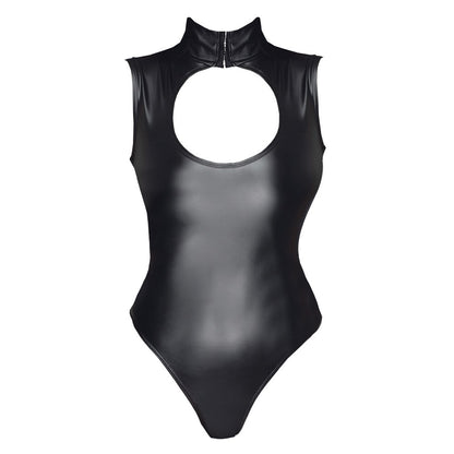 Black Matte Look Body with Cleavage Cut-Out - Trendy Devotion