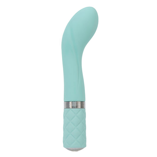Pillow Talk Sassy GSpot Vibe 8" Green - Curved USB Travel Lock PowerBullet Incremental Speed Rechargeable