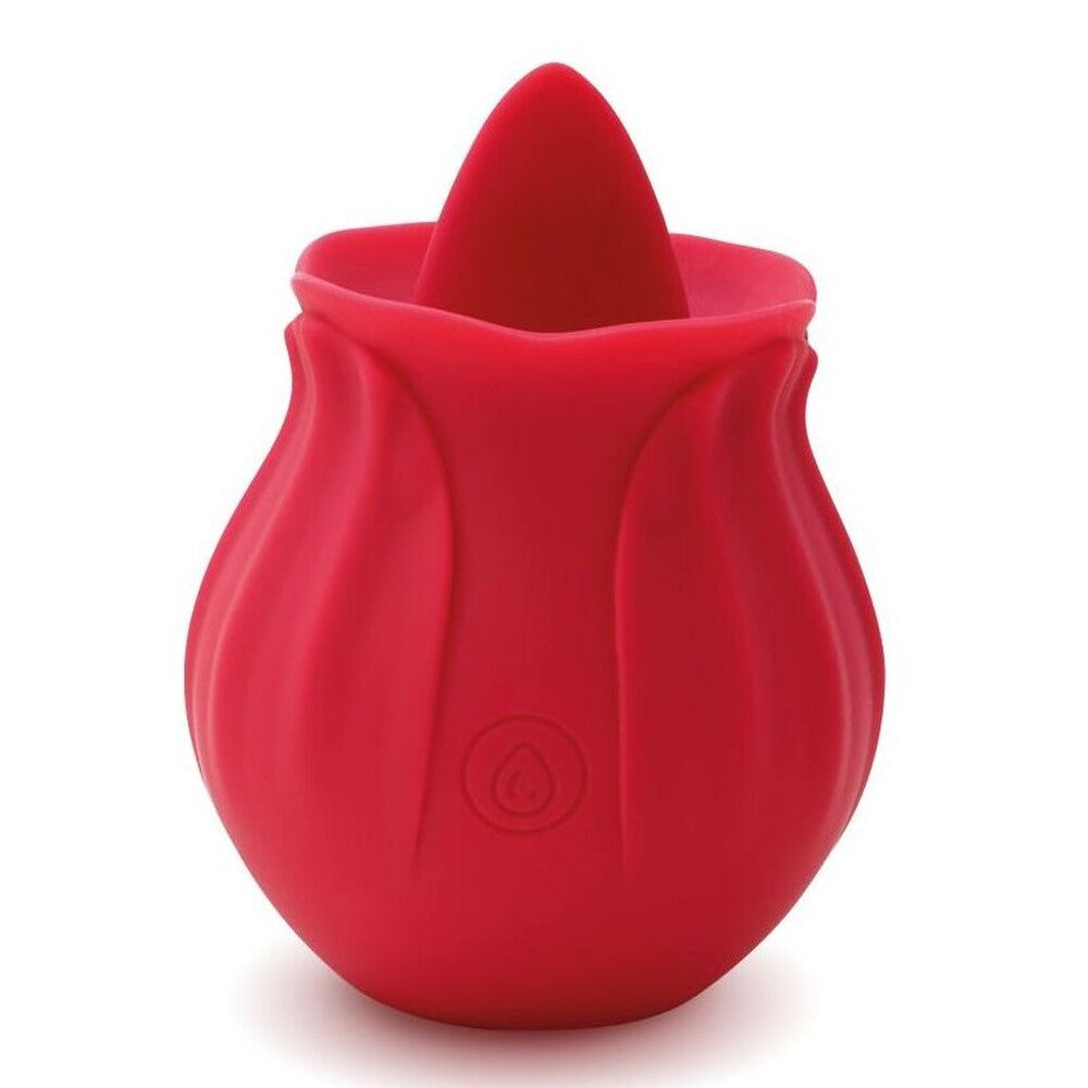 The Rose Flix - Silicone Tongue Clitoral Massager in Red