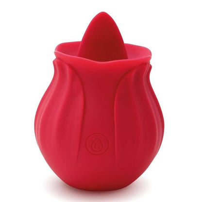 The Rose Flix - Silicone Tongue Clitoral Massager in Red