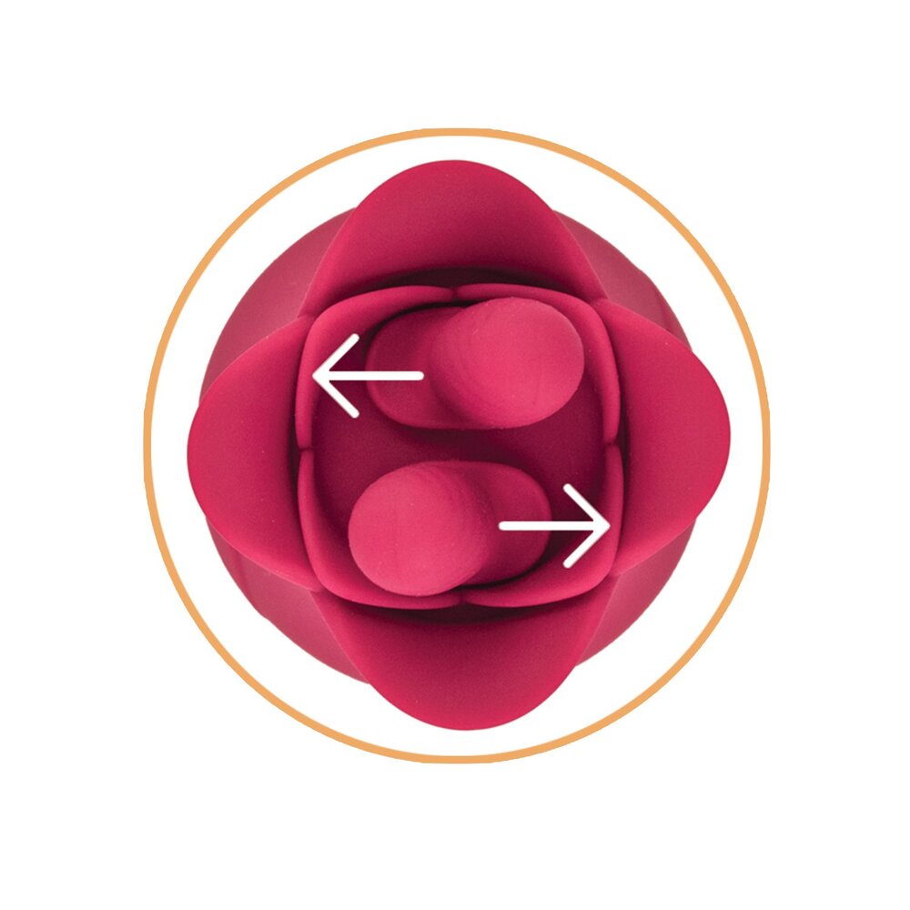 ClitTastic Tulip Finger Massager & Pleasure Plug Set 14.5" Red - Dual Stimulation