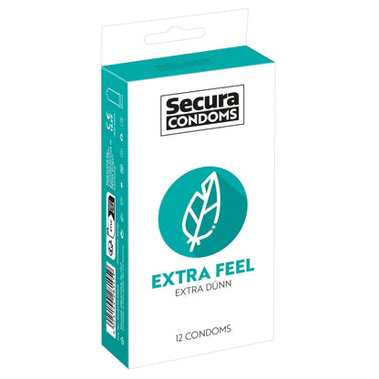 Secura Extra Feel Ultra Thin Condoms 12 Pack - Natural Sensation Devotion