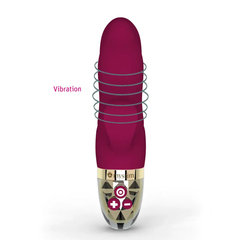 MyStim Hop Hop Bob Vibrator 6.3" - 8-Programme Pink Rechargeable Bunny