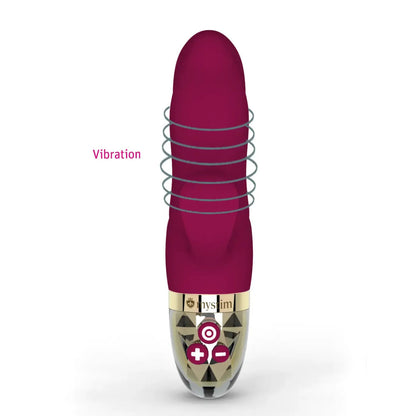 MyStim Hop Hop Bob Vibrator 6.3" - 8-Programme Pink Rechargeable Bunny