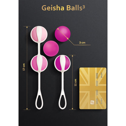 G Vibe Geisha Balls3 Pink - 5 Weighted Balls Silicone Strap Kegel Exercise Weight Combinations