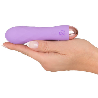 Cuties Silk Touch Rechargeable Mini Vibrator Purple 5" - 7 Modes USB Waterproof Silicone