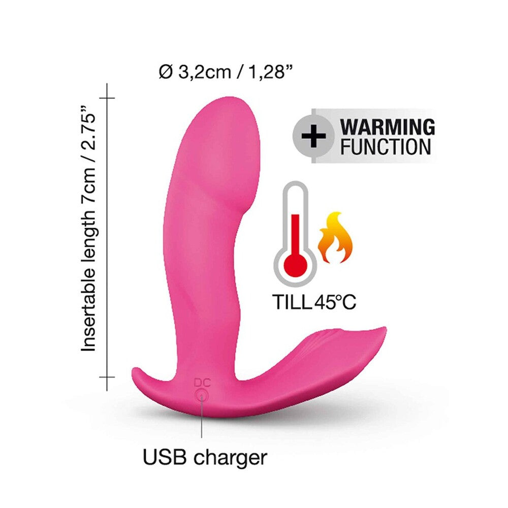 Dorcel Secret Warming Voice Control Vibrator 2.75" Pink - Triple Stimulation