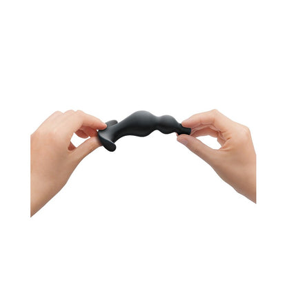 Dorcel Training Anal Beads Medium 4.52" Black - 100% Silicone Waterproof Flexible Experienced