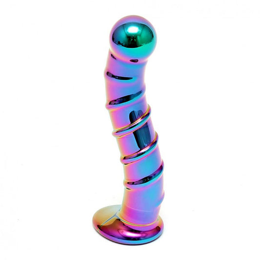 Sensual Multi-Coloured Glass Nikita - Ribbed Colour-Changing Awakener